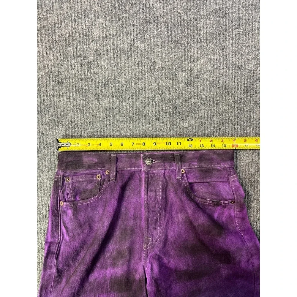 Levi's Men's 501 W30 L32 Purple Overdyed Jeans Y2K Grunge Streetwear Depop Skate - Picture 5 of 15